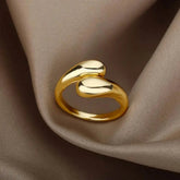 Gold Geometric Stainless Steel Ring Rings by Dropshee
