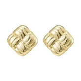 Gold Plated Stainless Steel Button Earrings Jewelry & Accessories by ALIEX