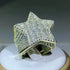 Gold Star Ring Crystal Micro-Inlaid Zircon Jewlery by DSERS