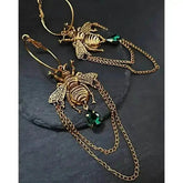 Goth Bumblebee Hoops Water Crystal Earring Dangle Drop Teardrop Witch Creative Gothic Punk Grunge Jewellery Women Gift Trend Jewelry & Accessories by DSERS