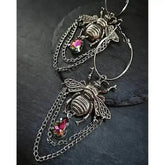 Goth Bumblebee Hoops Water Crystal Earring Dangle Drop Teardrop Witch Creative Gothic Punk Grunge Jewellery Women Gift Trend Jewelry & Accessories by DSERS