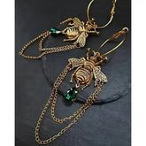 Goth Bumblebee Hoops Water Crystal Earring Dangle Drop Teardrop Witch Creative Gothic Punk Grunge Jewellery Women Gift Trend Jewelry & Accessories by DSERS