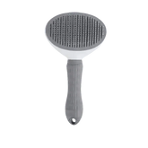 Gray and White Stainless Steel Dog Hair Brush Cat Comb Pet Hair Brush by Pet Tribe Store