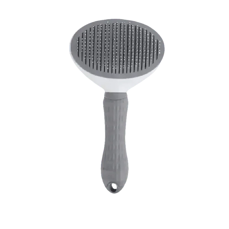 Gray and White Stainless Steel Dog Hair Brush Cat Comb Pet Hair Brush by Pet Tribe Store