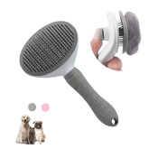 Gray and White Stainless Steel Dog Hair Brush Cat Comb Pet Hair Brush by Pet Tribe Store