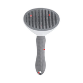 Gray and White Stainless Steel Dog Hair Brush Cat Comb Pet Hair Brush by Pet Tribe Store