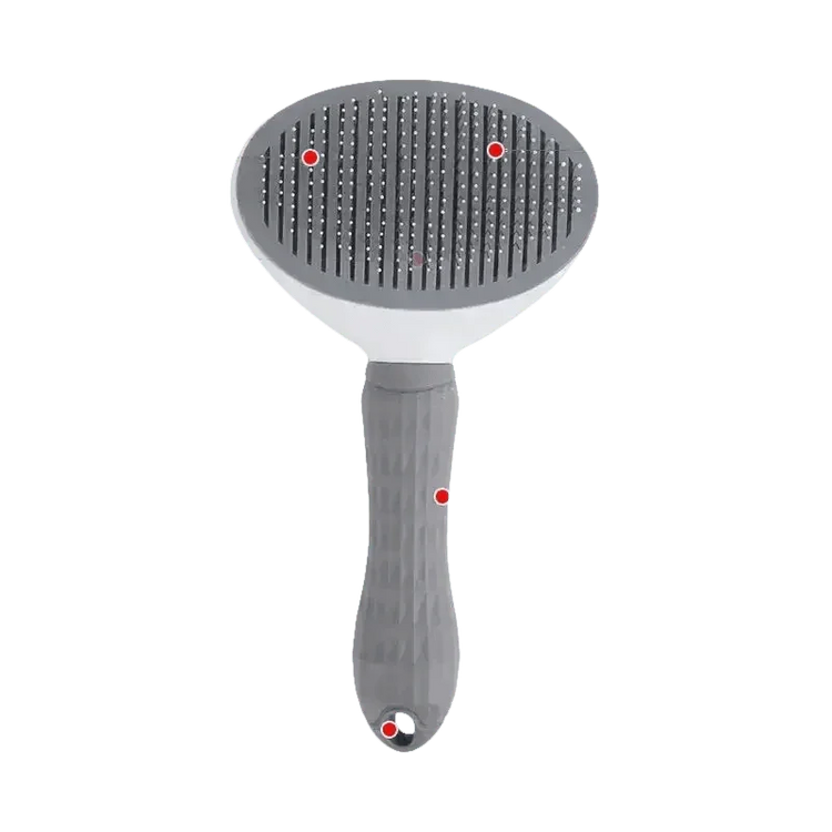 Gray and White Stainless Steel Dog Hair Brush Cat Comb Pet Hair Brush by Pet Tribe Store