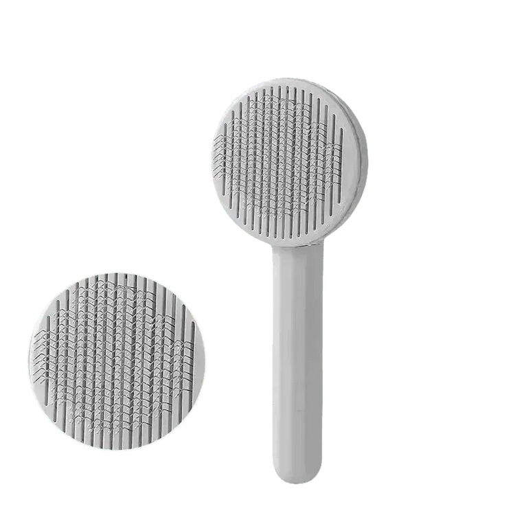 Gray and White Stainless Steel Dog Hair Brush Cat Comb Pet Hair Brush by Pet Tribe Store