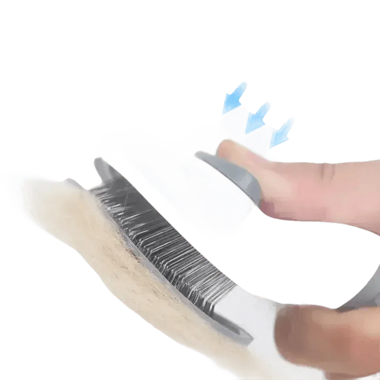 Gray and White Stainless Steel Dog Hair Brush Cat Comb Pet Hair Brush by Pet Tribe Store