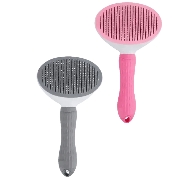 Gray and White Stainless Steel Dog Hair Brush Cat Comb Pet Hair Brush by Pet Tribe Store
