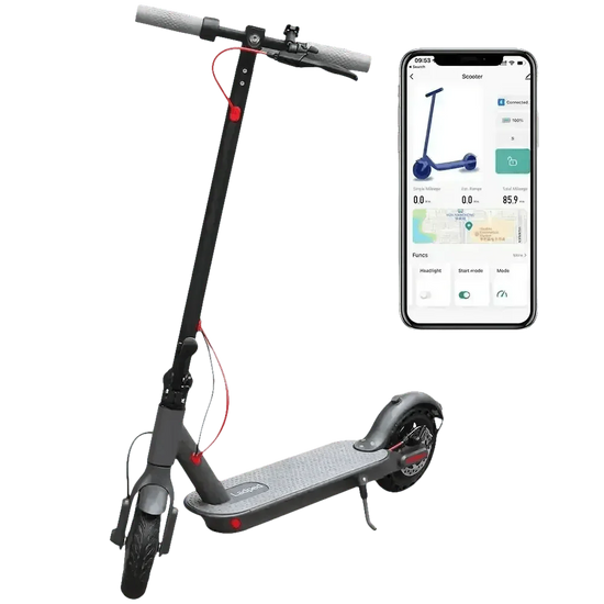 Gray Black Tuya Electric Scooter 350w E Scooter by AOVOPRO Official Store