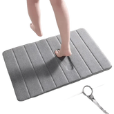 Gray Memory Foam Bath Mat Super Absorbent Bath Mats & Rugs by HOCOSHINE Store