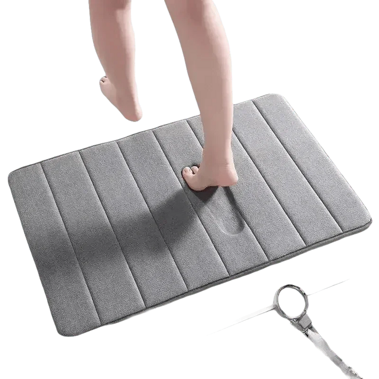 Gray Memory Foam Bath Mat Super Absorbent Bath Mats & Rugs by HOCOSHINE Store