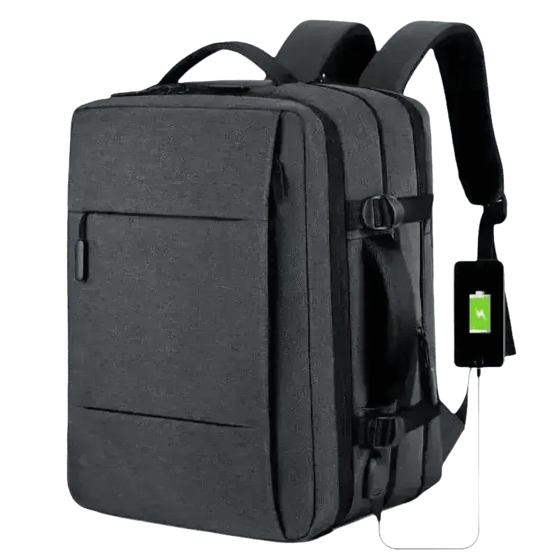 Gray Voyager Elite Travel Expandable Backpack Backpacks by Cutesliving Store