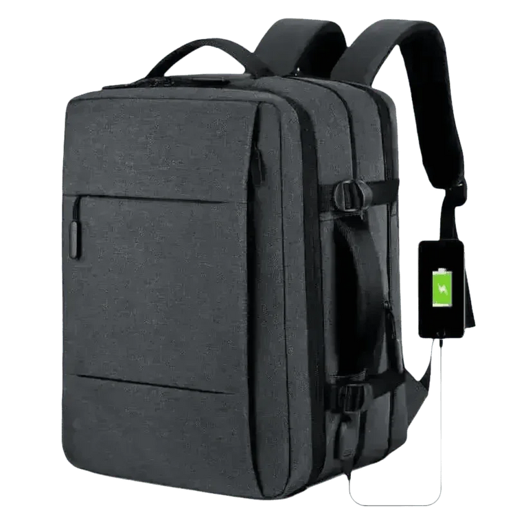 Gray Voyager Elite Travel Expandable Backpack Backpacks by Cutesliving Store