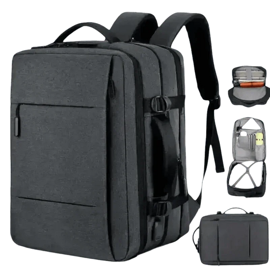 Gray Voyager Elite Travel Expandable Backpack Backpacks by Cutesliving Store