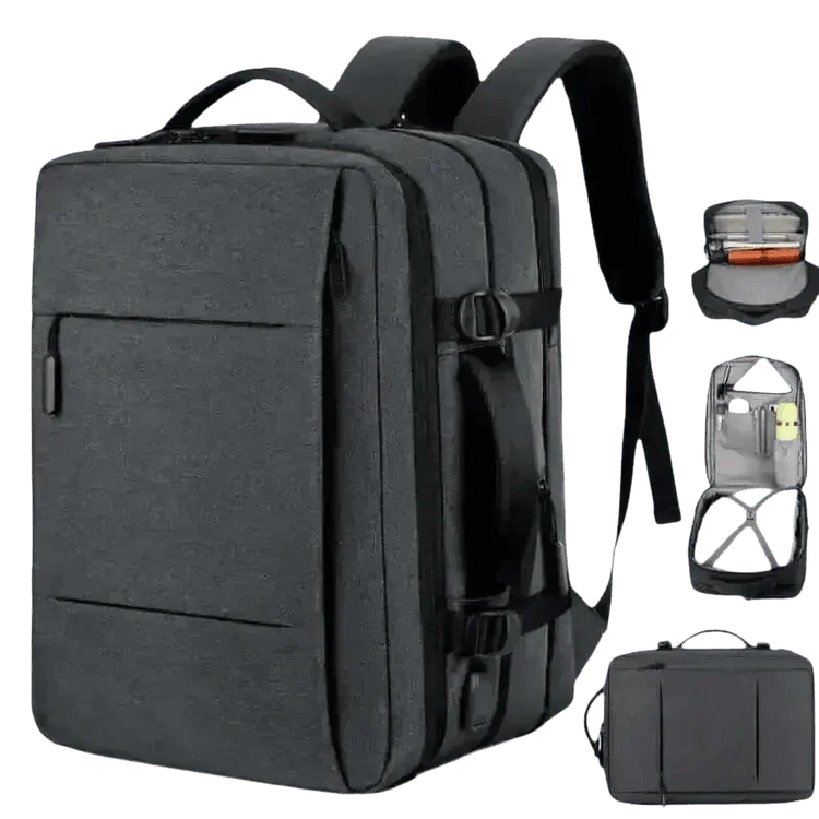 Gray Voyager Elite Travel Expandable Backpack Backpacks by Cutesliving Store