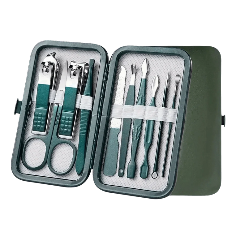 Green Case Stainless Steel Nail Clippers Set Nail Care by Irin Beauty Store