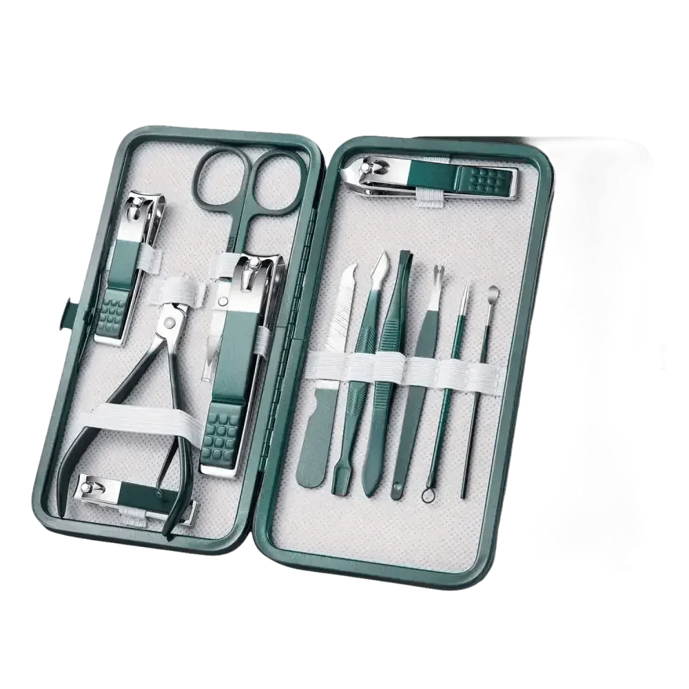Green Case Stainless Steel Nail Clippers Set Nail Care by Irin Beauty Store