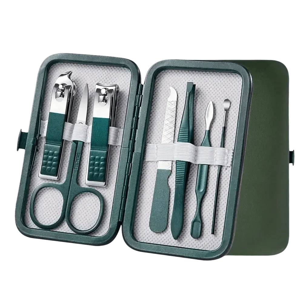 Green Case Stainless Steel Nail Clippers Set Nail Care by Irin Beauty Store