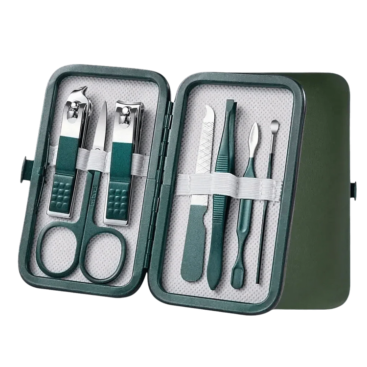 Green Case Stainless Steel Nail Clippers Set Nail Care by Irin Beauty Store