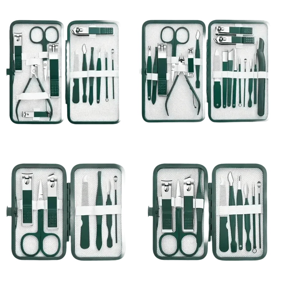 Green Case Stainless Steel Nail Clippers Set Nail Care by Irin Beauty Store