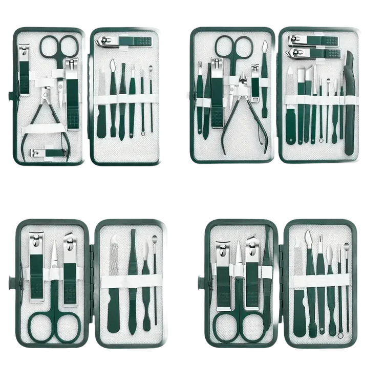 Green Case Stainless Steel Nail Clippers Set Nail Care by Irin Beauty Store