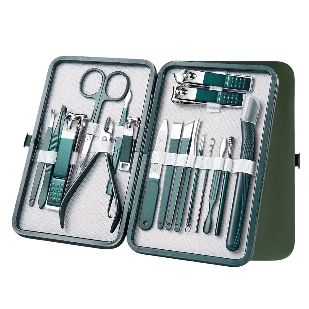 Green Case Stainless Steel Nail Clippers Set Nail Care by Irin Beauty Store