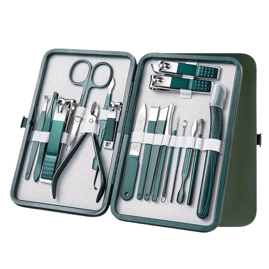 Green Case Stainless Steel Nail Clippers Set Nail Care by Irin Beauty Store