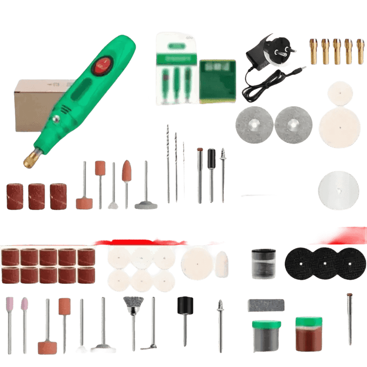 Green Electric Drill Grinder Engraver Pen with Accessories Mini Grinder by Home Of Hybrid Tools Store