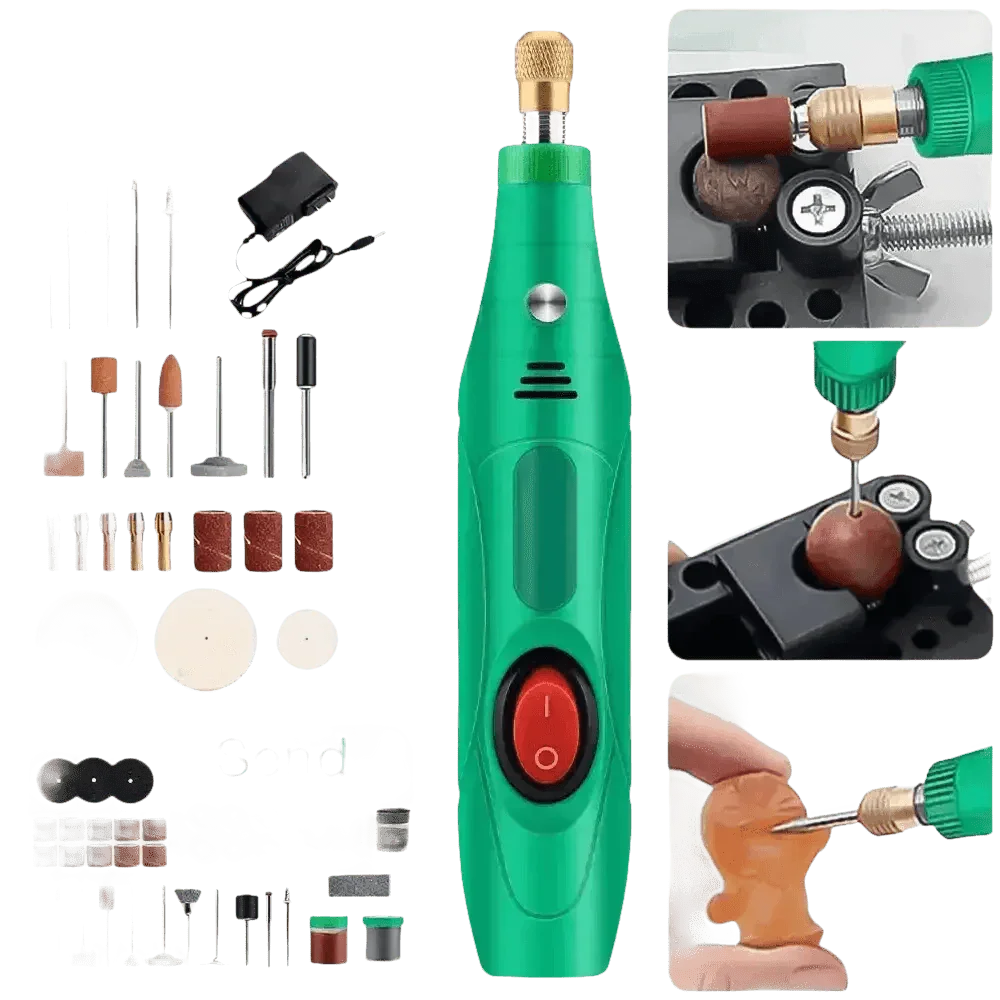 Green Electric Drill Grinder Engraver Pen with Accessories Mini Grinder by Home Of Hybrid Tools Store