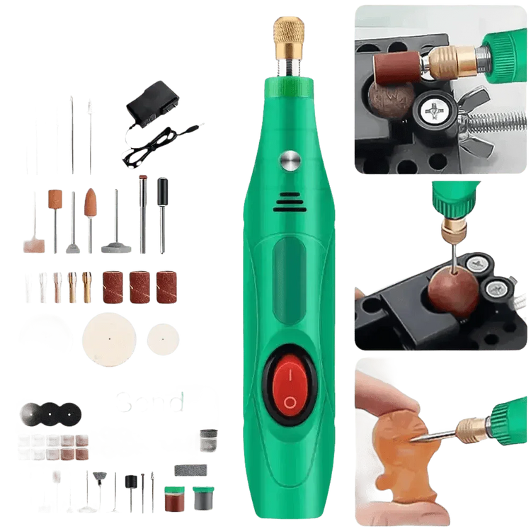 Green Electric Drill Grinder Engraver Pen with Accessories Mini Grinder by Home Of Hybrid Tools Store