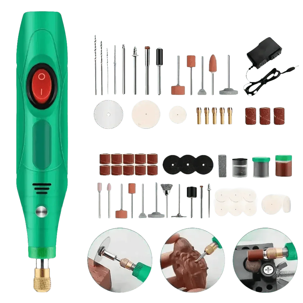 Green Electric Drill Grinder Engraver Pen with Accessories Mini Grinder by Home Of Hybrid Tools Store