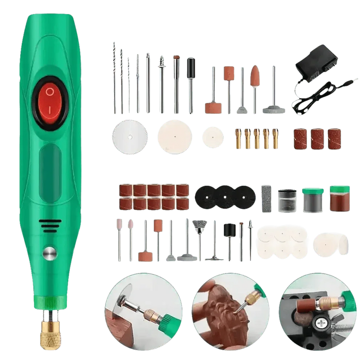 Green Electric Drill Grinder Engraver Pen with Accessories Mini Grinder by Home Of Hybrid Tools Store