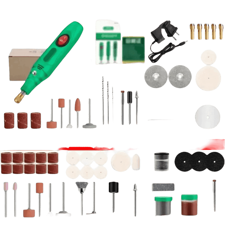 Green Electric Drill Grinder Engraver Pen with Accessories Mini Grinder by Home Of Hybrid Tools Store