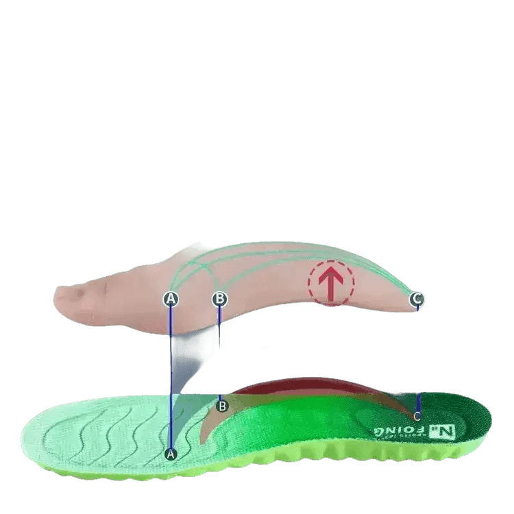 Green Orthopedic Sport Insoles Breathable Shock Absorption by ZUHUHU Store