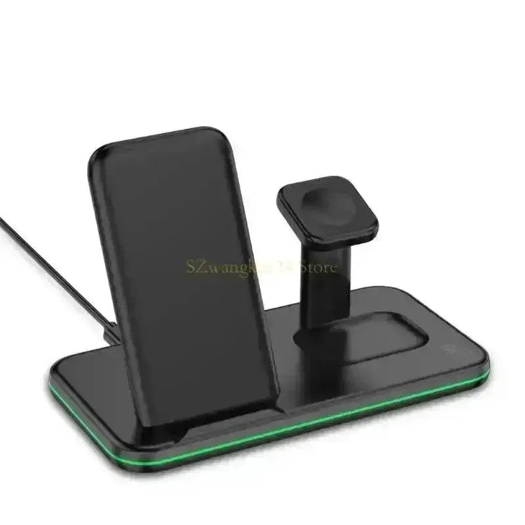 H7BB Wireless Charging Station 15W Fast Charging Stand Night Light Wireless Charger by DSERS
