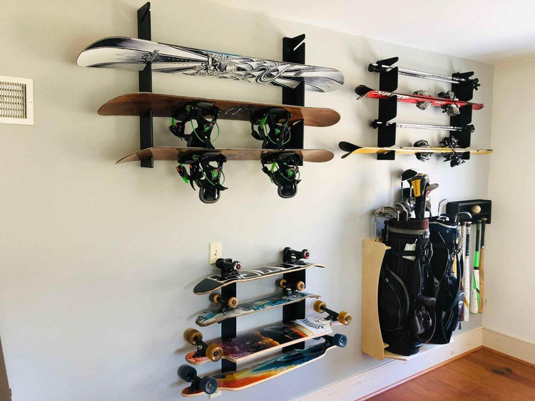 HANGTHIS Up Skateboard Organizer 26" (Holds 4) Sporting Goods Organization, Skateboard Rack, Skateboard Display Organizer for Garages, Man-Cave, Bedroom and Rooms by HangThis Up My Shed Organizing System