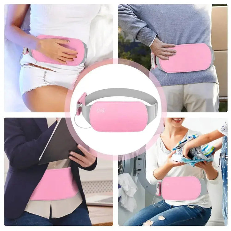 Heating Massage Belt Hot Compress Warm Vibrating Massage Device Warm Uterus Belt For Women Waistband Menstrual Pain Nice Gift Belt Massager by Dropshee
