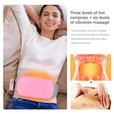 Heating Massage Belt Hot Compress Warm Vibrating Massage Device Warm Uterus Belt For Women Waistband Menstrual Pain Nice Gift Belt Massager by Dropshee