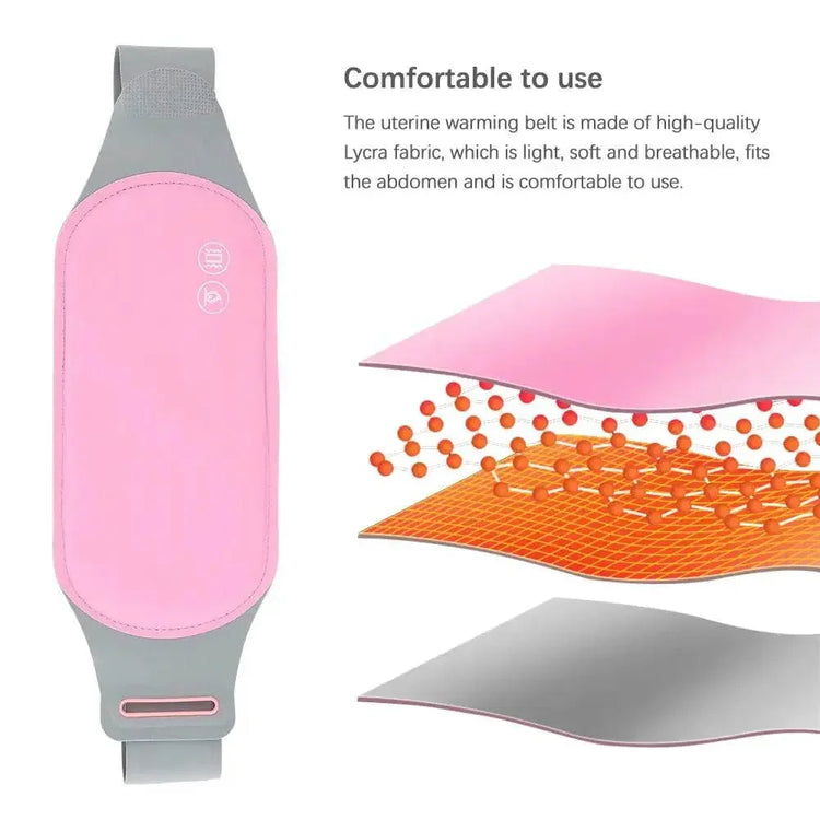 Heating Massage Belt Hot Compress Warm Vibrating Massage Device Warm Uterus Belt For Women Waistband Menstrual Pain Nice Gift Belt Massager by Dropshee