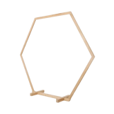 Hexagonal Wooden Wedding Arch with Floral Decorations Wedding Ceremony Arch by Wisforfurniture Store