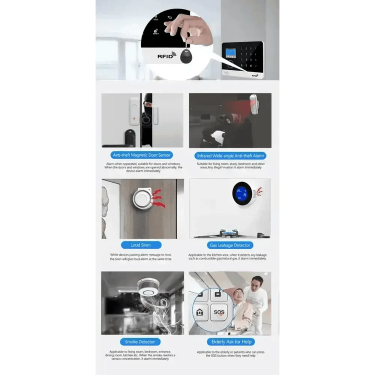 Home Burglar Security System with Camera WiFi GSM Home Security System Home Security System by DSERS
