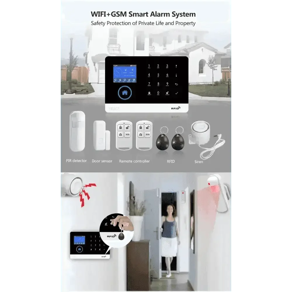 Home Burglar Security System with Camera WiFi GSM Home Security System Home Security System by DSERS