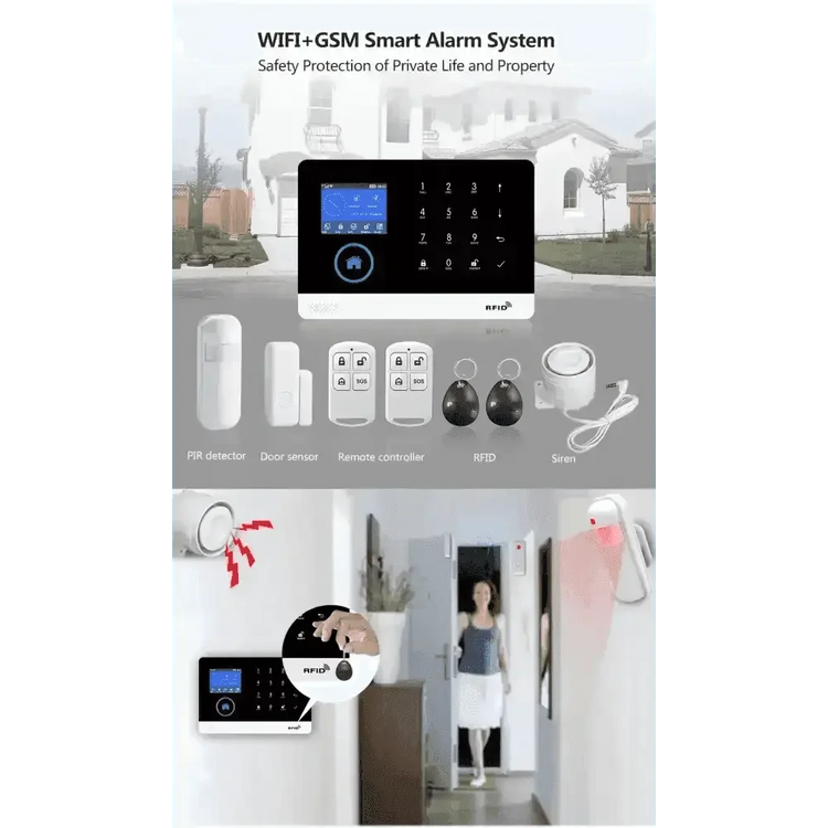 Home Burglar Security System with Camera WiFi GSM Home Security System Home Security System by DSERS
