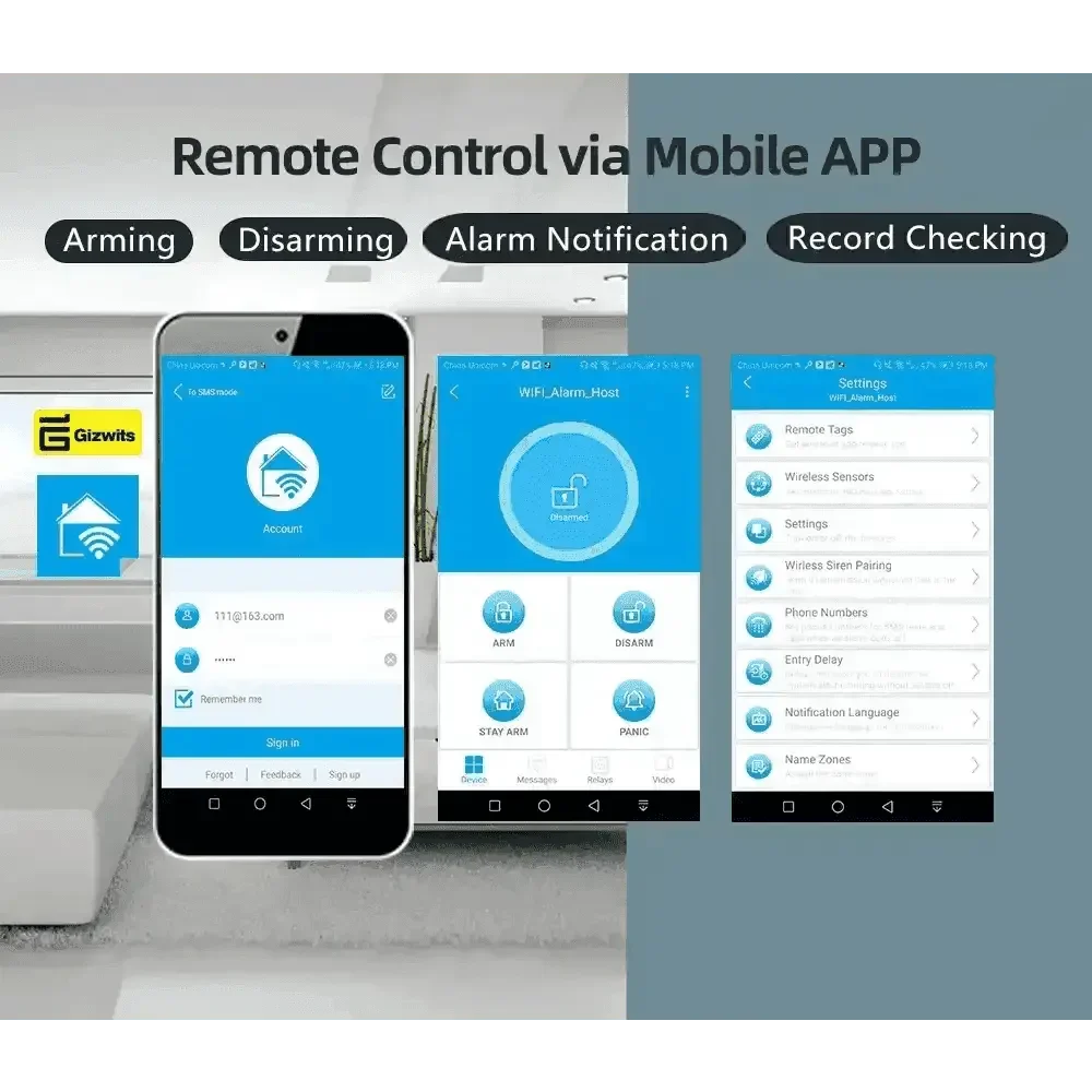 Home Burglar Security System with Camera WiFi GSM Home Security System Home Security System by DSERS
