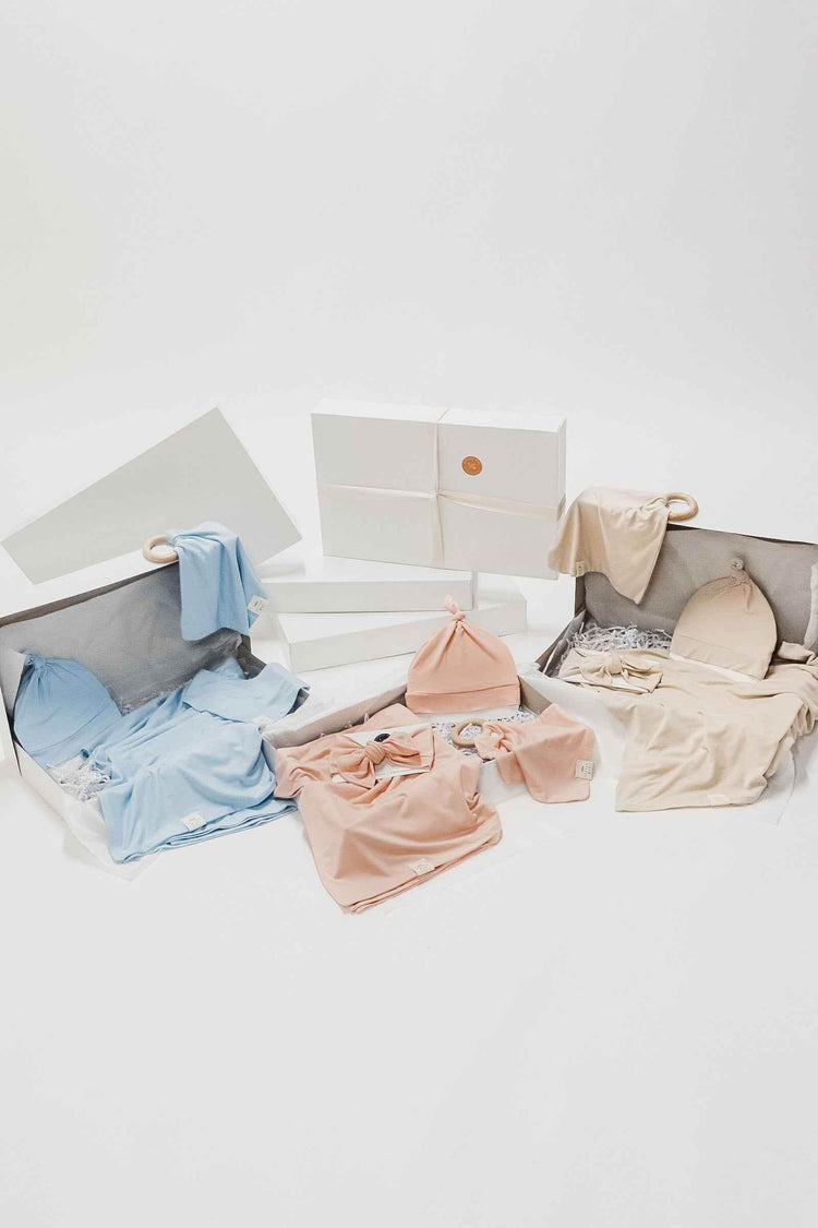 Oat Ribbed Gift Box by Little Mae & Co