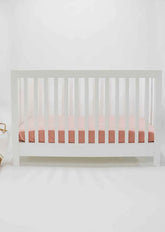 Peony Ribbed Crib Sheet by Little Mae & Co