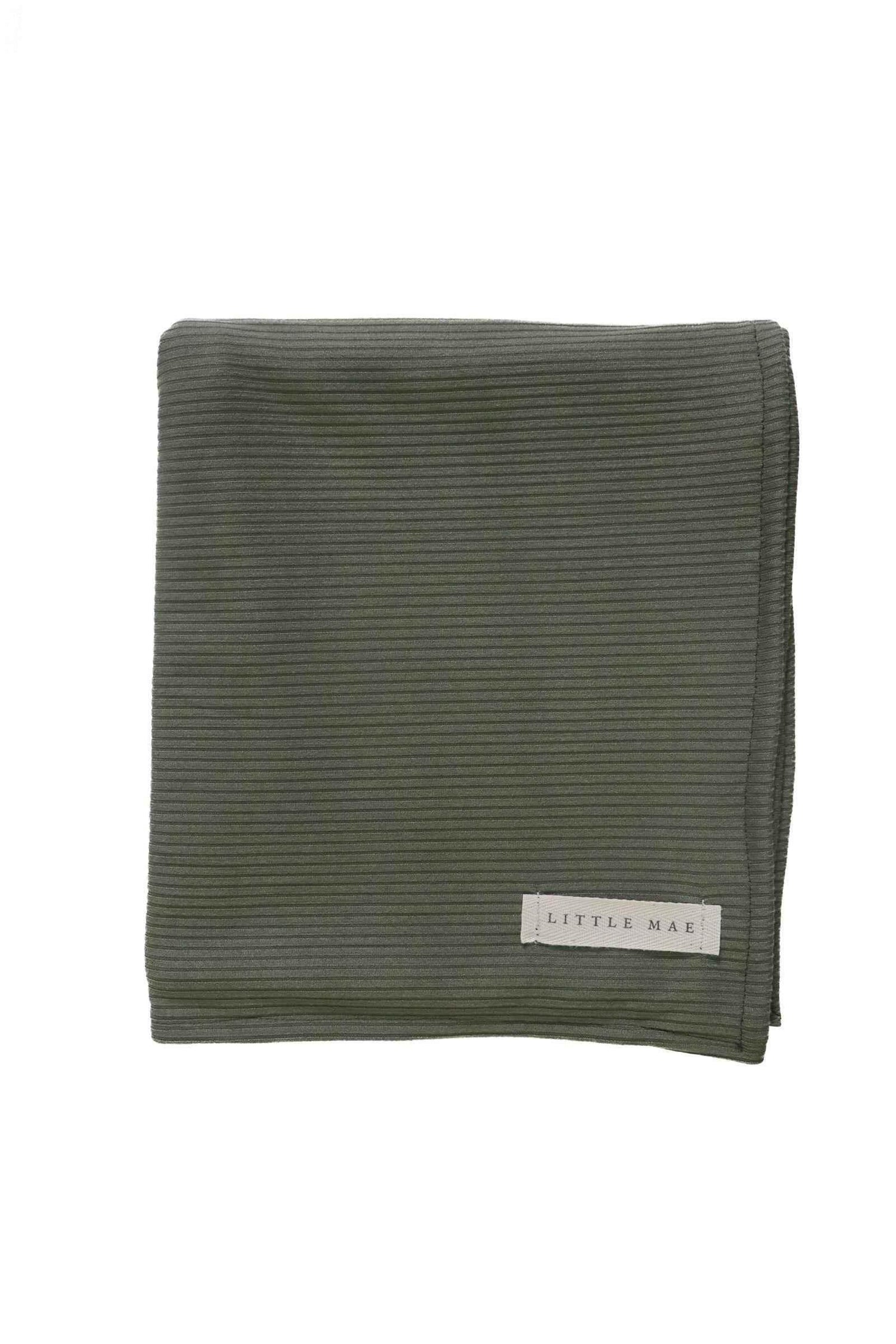 Moss Ribbed Stretch Swaddle by Little Mae & Co