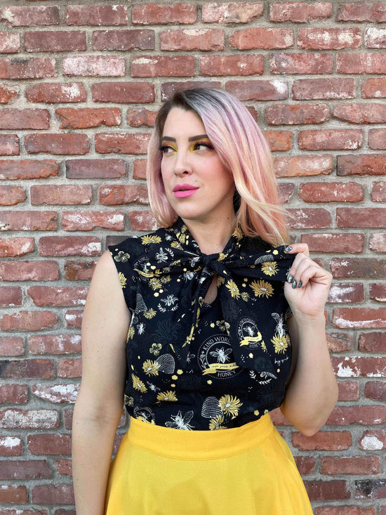 Bee Kind Bow Top Shirts & Tops by Retrolicious